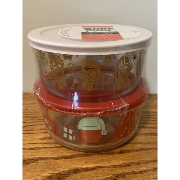 Pyrex Glass Star Wars Food Storage Set 4-Piece Holiday Exclusive Great Gift! - Picture 5 of 11